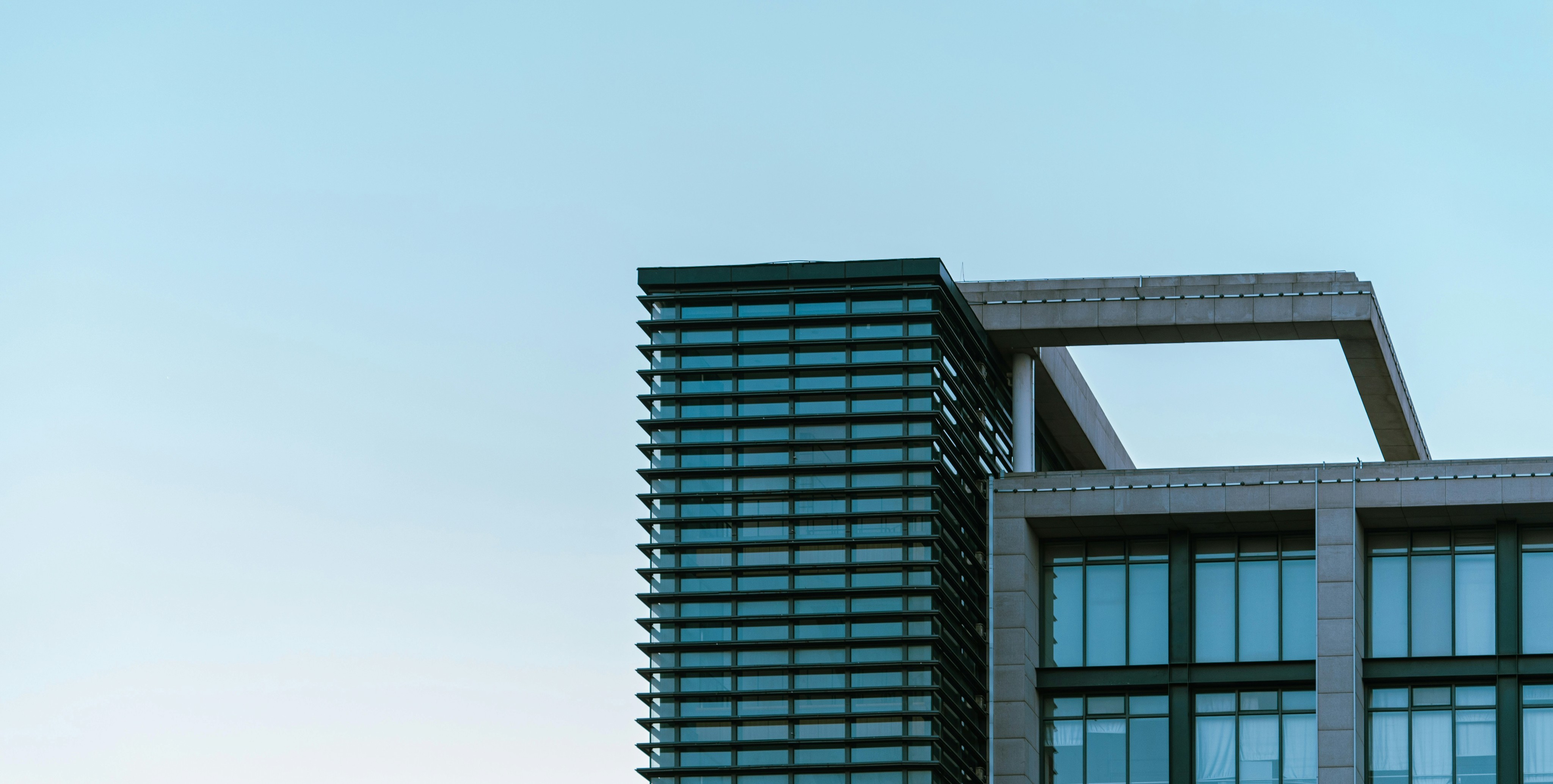 builing edge and blue sky