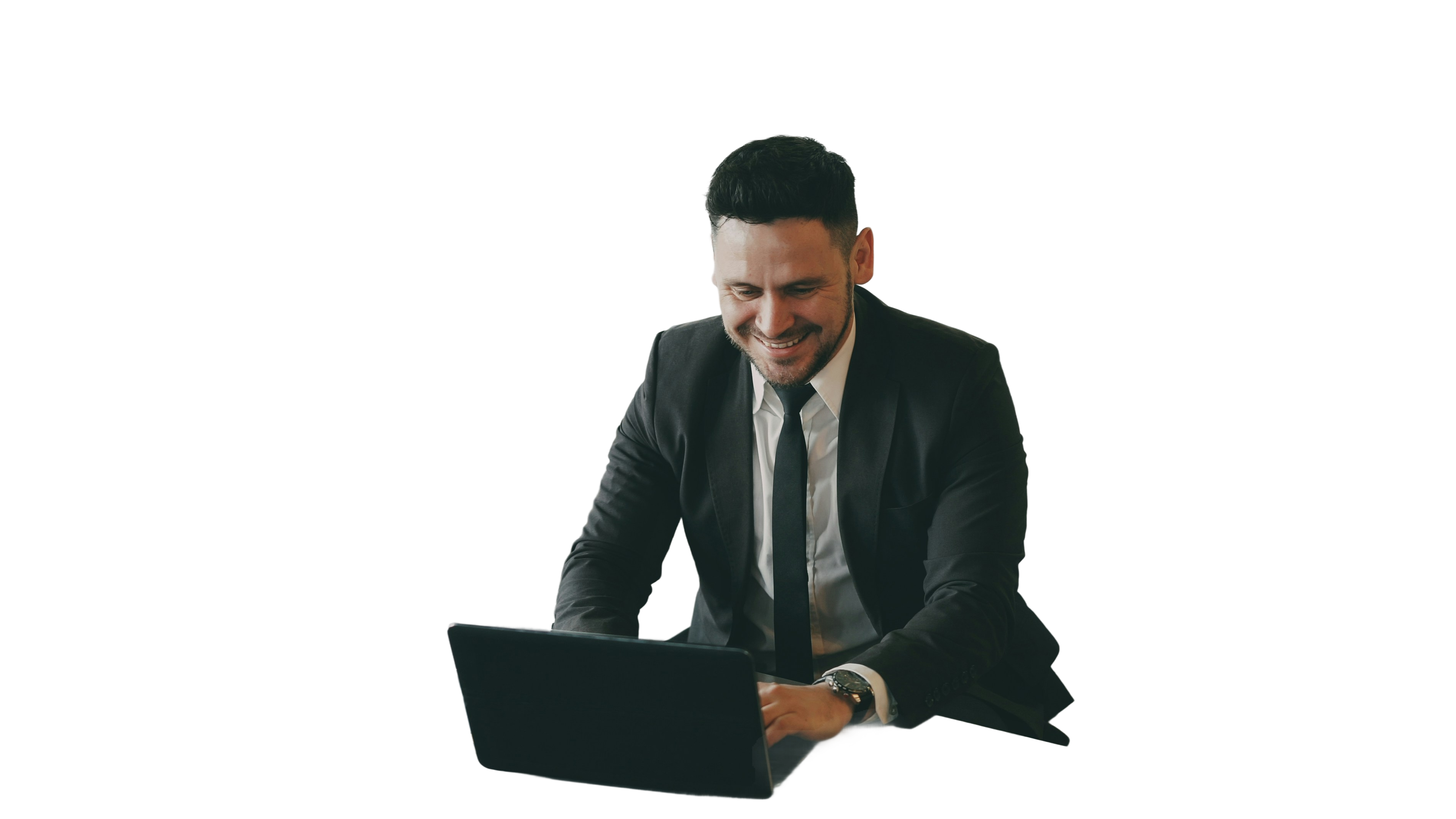 Business man on laptop